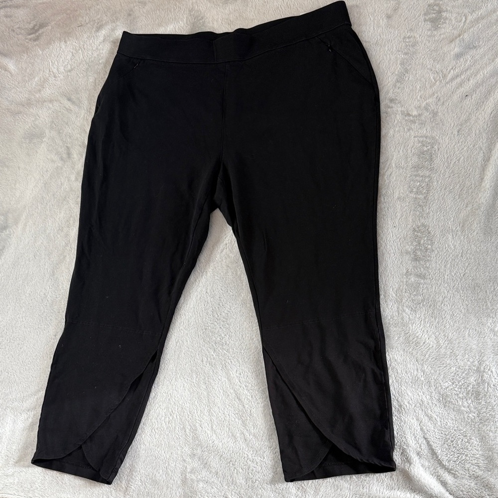 Susan Graver Black Straight Leg Pants